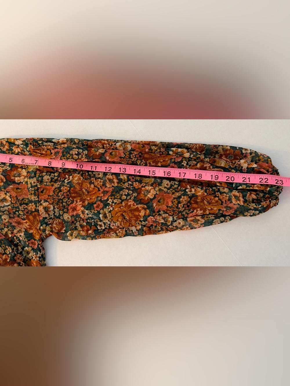 Sadie & Sage Earthy Floral Lame Stripe Button Down LongSleeve Bodysuit Blouse XS - Picture 8 of 12